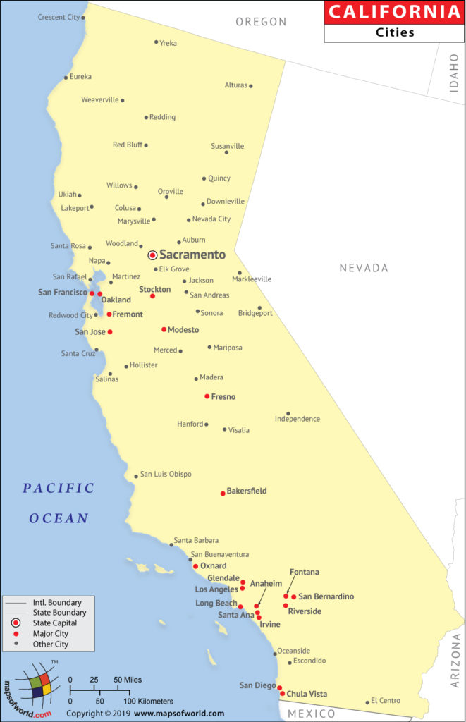 Alphabetical list of California Cities