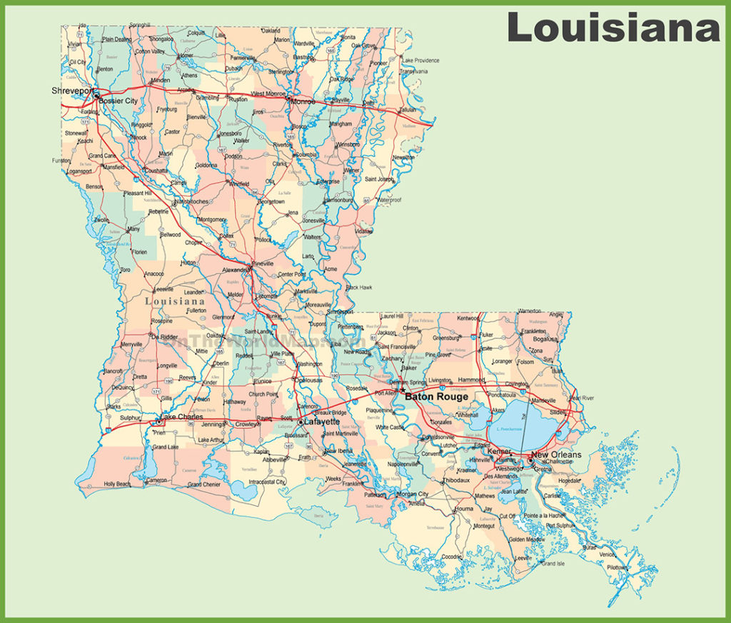 Alphabetical List Of Cities In Louisiana ListCrab Com   Cities In Louisiana 1024x873 