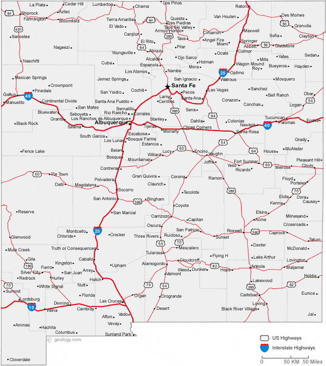 Alphabetical list of New Mexico Cities