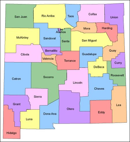 List of: All Counties in New Mexico